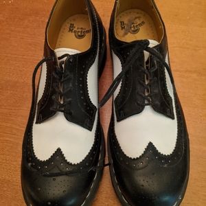 Doc Martens black and white wingtips